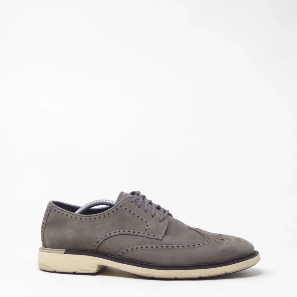 Cole Haan Mens Goto Wing Wingtip Oxford Grey Nubuck Grandseries C37687 11.5 M
